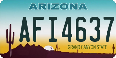 AZ license plate AFI4637