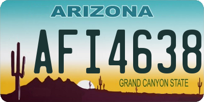 AZ license plate AFI4638