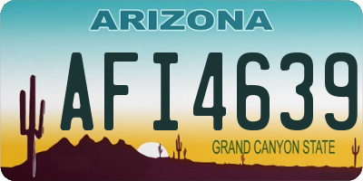 AZ license plate AFI4639