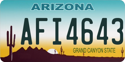 AZ license plate AFI4643