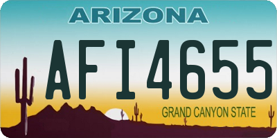 AZ license plate AFI4655