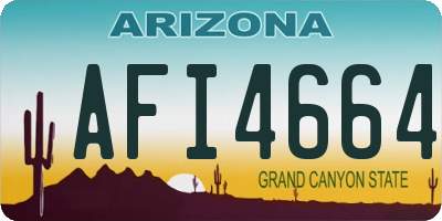 AZ license plate AFI4664