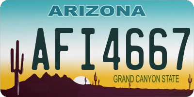 AZ license plate AFI4667