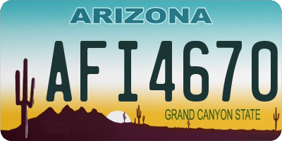 AZ license plate AFI4670