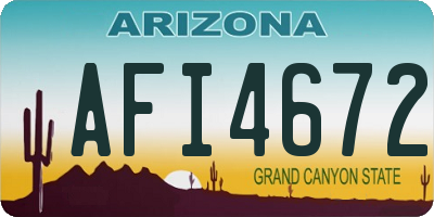 AZ license plate AFI4672