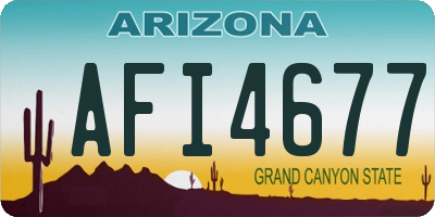 AZ license plate AFI4677