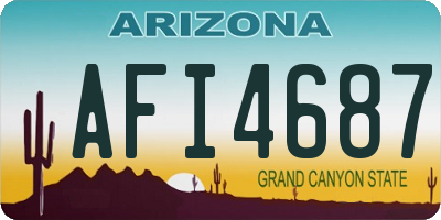 AZ license plate AFI4687