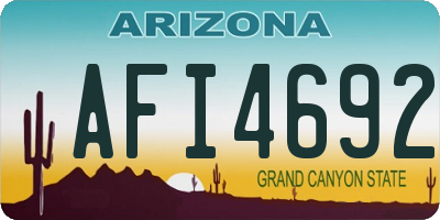 AZ license plate AFI4692