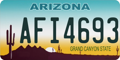 AZ license plate AFI4693