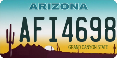 AZ license plate AFI4698