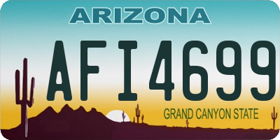 AZ license plate AFI4699