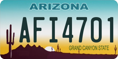 AZ license plate AFI4701