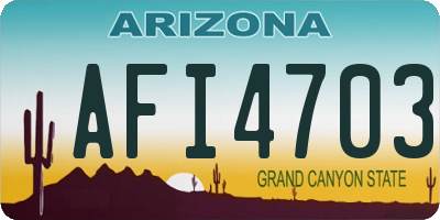 AZ license plate AFI4703