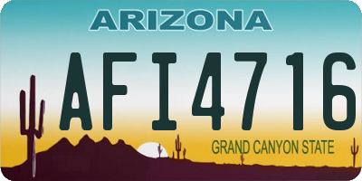 AZ license plate AFI4716