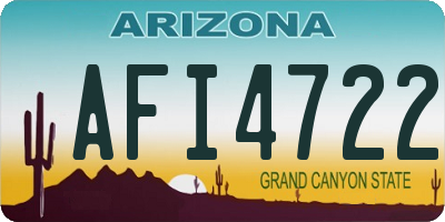 AZ license plate AFI4722