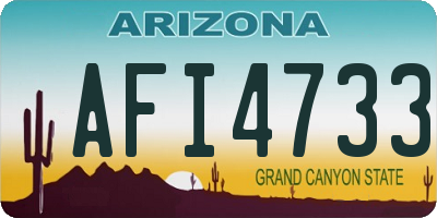 AZ license plate AFI4733