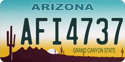 AZ license plate AFI4737