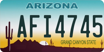 AZ license plate AFI4745