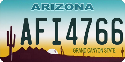 AZ license plate AFI4766