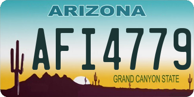 AZ license plate AFI4779