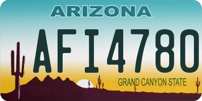 AZ license plate AFI4780