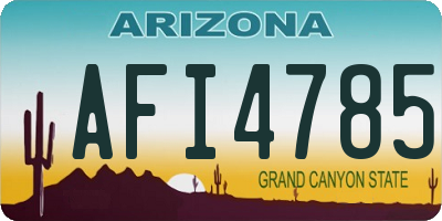 AZ license plate AFI4785