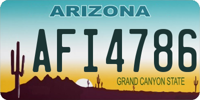 AZ license plate AFI4786
