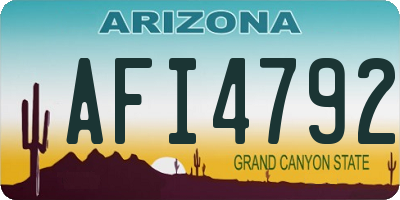 AZ license plate AFI4792