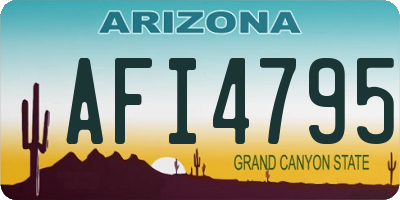 AZ license plate AFI4795