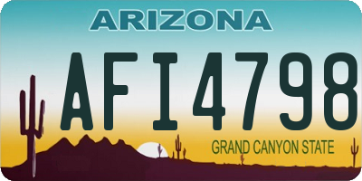 AZ license plate AFI4798