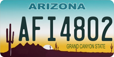 AZ license plate AFI4802