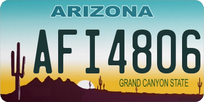 AZ license plate AFI4806