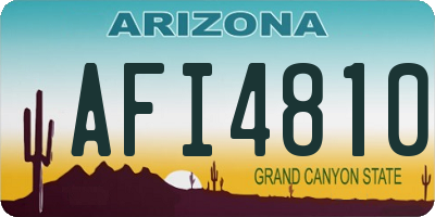 AZ license plate AFI4810