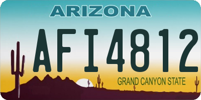AZ license plate AFI4812