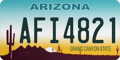 AZ license plate AFI4821