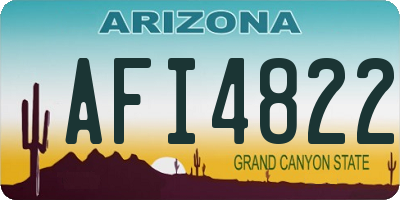 AZ license plate AFI4822