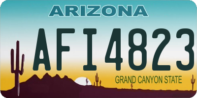 AZ license plate AFI4823