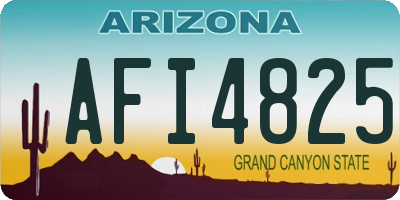 AZ license plate AFI4825