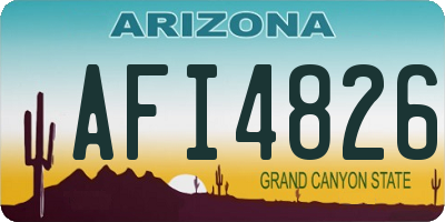 AZ license plate AFI4826