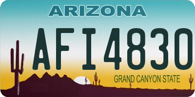 AZ license plate AFI4830