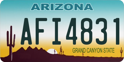AZ license plate AFI4831