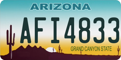 AZ license plate AFI4833