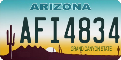 AZ license plate AFI4834