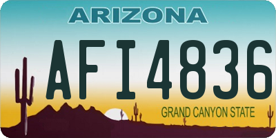 AZ license plate AFI4836