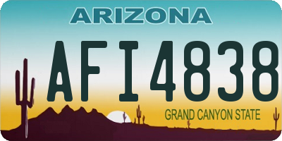 AZ license plate AFI4838