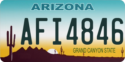 AZ license plate AFI4846