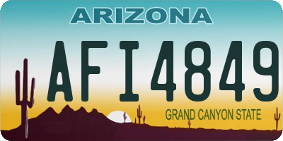 AZ license plate AFI4849