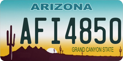 AZ license plate AFI4850