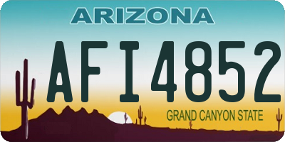 AZ license plate AFI4852