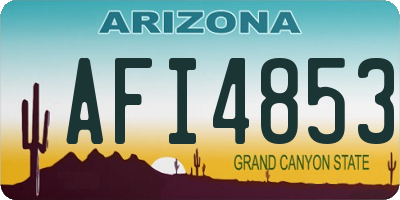 AZ license plate AFI4853